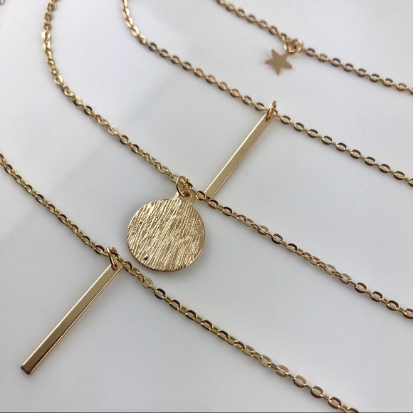 3 for $25⚡️multilayer star bar coin necklace - Picture 7 of 8